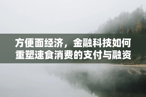 方便面经济，金融科技如何重塑速食消费的支付与融资模式？