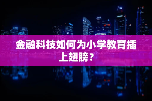 金融科技如何为小学教育插上翅膀？