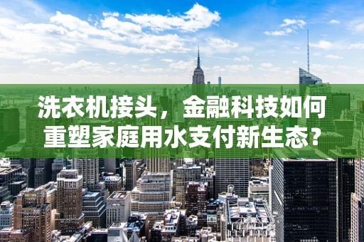 洗衣机接头，金融科技如何重塑家庭用水支付新生态？