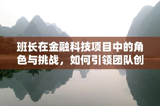 班长在金融科技项目中的角色与挑战，如何引领团队创新？