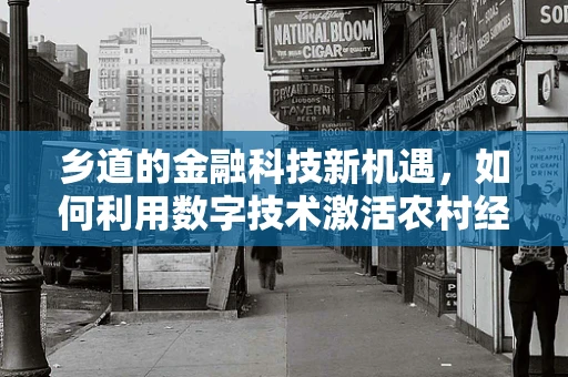 乡道的金融科技新机遇，如何利用数字技术激活农村经济的毛细血管？