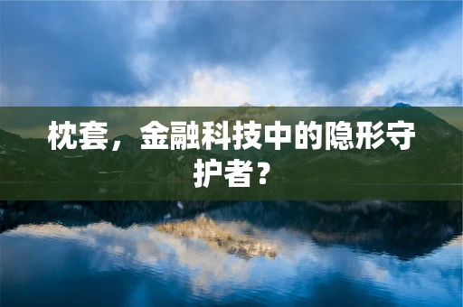 枕套，金融科技中的隐形守护者？