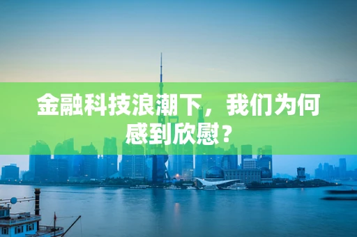 金融科技浪潮下，我们为何感到欣慰？