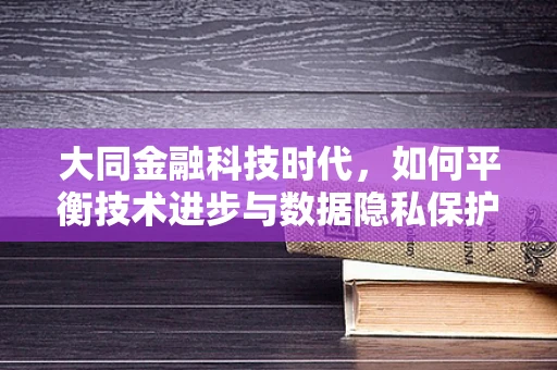 大同金融科技时代，如何平衡技术进步与数据隐私保护？