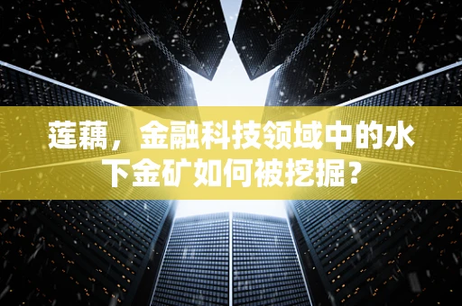 莲藕，金融科技领域中的水下金矿如何被挖掘？