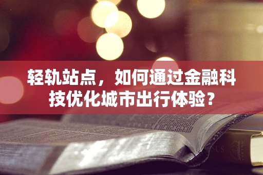 轻轨站点，如何通过金融科技优化城市出行体验？