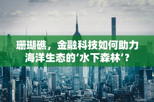 珊瑚礁，金融科技如何助力海洋生态的‘水下森林’？