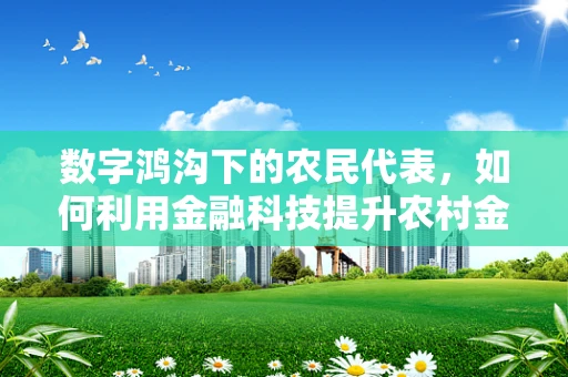 数字鸿沟下的农民代表，如何利用金融科技提升农村金融服务可获得性？