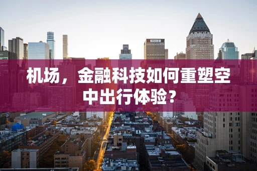 机场，金融科技如何重塑空中出行体验？