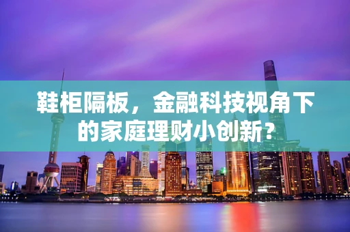 鞋柜隔板，金融科技视角下的家庭理财小创新？