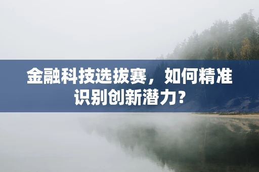 金融科技选拔赛，如何精准识别创新潜力？