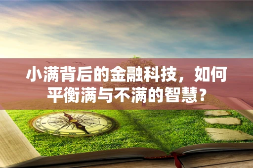 小满背后的金融科技，如何平衡满与不满的智慧？