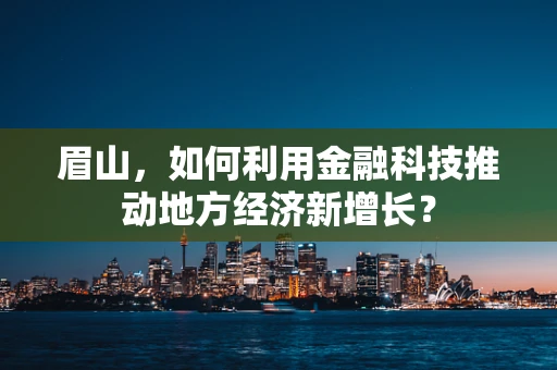 眉山，如何利用金融科技推动地方经济新增长？