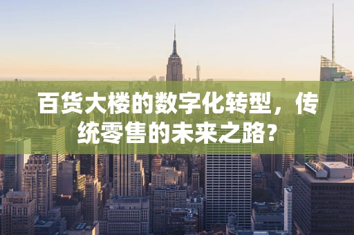 百货大楼的数字化转型，传统零售的未来之路？