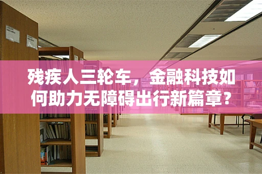 残疾人三轮车，金融科技如何助力无障碍出行新篇章？