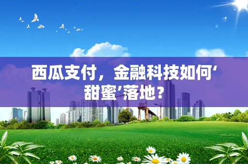 西瓜支付，金融科技如何‘甜蜜’落地？