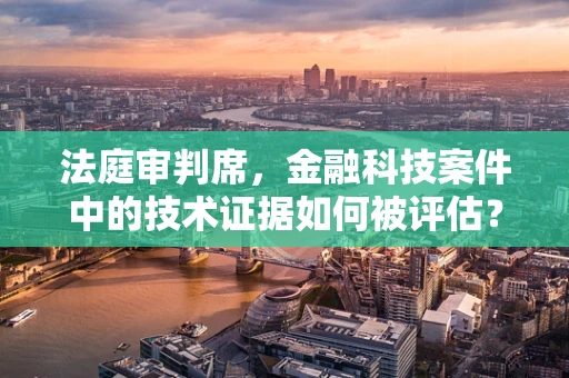 法庭审判席，金融科技案件中的技术证据如何被评估？