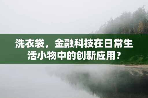 洗衣袋，金融科技在日常生活小物中的创新应用？