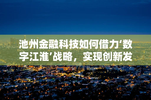 池州金融科技如何借力‘数字江淮’战略，实现创新发展？