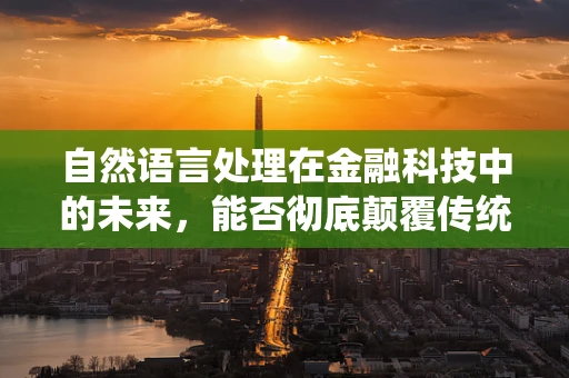 自然语言处理在金融科技中的未来，能否彻底颠覆传统风控模型？